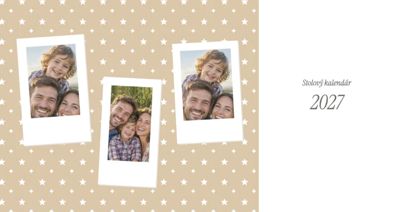 Obálka stolového kalendára Rozhádzané polaroidy